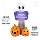 GEMMY Airblown Inflatable Happy Halloween Sign - 54"-For indoor and outdoor use