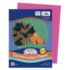 Prang Construction Paper - Hot Pink - 9" x 12" - 50 Sheets-Heavyweight groundwood construction paper