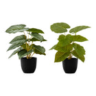 Monarch Specialties 13" Artificial Indoor Epipremnum - Table - Black Pots - Set of 2-Add some greenery to your space with this 13" Tall Epipremnum Artificial Plant set of 2