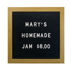 Cosco Vinyl/Felt, Letterboard with 290 Interchangable Letters, Numbers, Symbols - 10" x 10" - Black-The black vinyl felt surface provides a clean, modern look that enhances visibility and contrast for easy reading