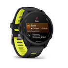 Garmin Forerunner 170 Music Smartwatch - Black with Black/Amp Yellow Band-Advanced Training Features help you determine if you’re primed to run with training readiness, let you know if you’re training productively with training status, and provide insight into the primary benefit of your workouts with training effect