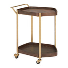 Zuo Stela Bar Cart - Walnut-Shelf: 17.3" W x 23.6" D (each)