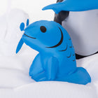 Outsunny 6' Lit Inflatable Polar Bear & Penguin Fishing on Board Christmas Decoration-Material: Polyester fabric 
