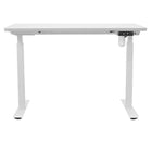 Motionwise M1 Series Height Adjustable Electric Sit Stand Desk - 48" x 24" - Home Office Desk with Single Wooden Desktop - White-Electric Height Adjustment: Seamlessly switch between sitting and standing with a height range of 28” to 47”, helping reduce back pain and improve posture during long workdays