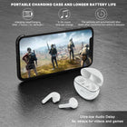 MyBat Pro Orbit True Waterproof Wireless Earbud - White-Fast Charging and Long Battery Life  Up to 18 hours total with the charging case, ensuring uninterrupted use