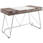 Modway Panel 47" Office Desk - Birch-Contemporary dual-toned desk