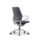 DecentLiving Standard Height-Back Office Chair - Grey-Arm rests and back recline simultaneously