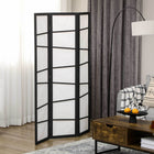 HOMCOM 3 Panel Freestanding Room Divider - White-The lightweight fabric panel adds a stylish touch with its translucent design 
