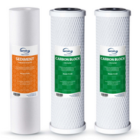 iSpring F3WGB32B Whole House Replacement Filter 3-Piece Set-Whole House Water Filter that Protect Your Family and Household Appliance from Sediment, Chlorine, and More: Say goodbye to smelly, bad tasting water! Our whole house water filters are specially designed to remove up to 99% of chlorine from water as well as sediment, rust, herbicides, industrial solvents, and various other contaminants.