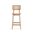 Manhattan Comfort Versailles 15.75" Industry Chic Counter Stool - Nature-Seat Made from Plywood