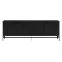Hudson&Canal Montello TV Stand for TV's up to 78" - Black Grain-A transitional design that can also be used as a credenza or sideboard