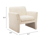 Zuo Dobra Accent Chair - Oatmeal Beige-6