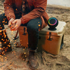 Speaqua Barnacle X Portable Waterproof Bluetooth Speaker with Built in Storage - Manta Ray Black-Optimize your audio for any environment. Advanced settings allow you to toggle between lush audio designed for indoor listening, and a punchier, more powerful sound that’s perfect for the outdoors.