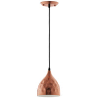 Modway Dimple 6.5" Bell-Shaped Pendant Light - Rose Gold-Hammered Pendant Light