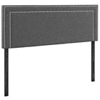 Modway Jessamine Upholstered Fabric Full Headboard - Grey-Fine Polyester Upholstery