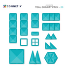Connetix Charity Pack - Teal - 20 Pieces-All tiles are made using non-toxic ABS plastic that is BPA and Phthalate free, ultrasonically sealed and riveted for extra safety