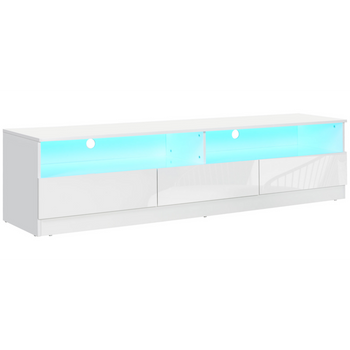HOMCOM High Gloss LED TV Stand for Television up to 75