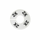 Eddie's Round Size Divider - English 2X - White Sizer with Black Print - 100 Pack-White plastic with black text