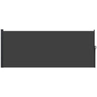 Outsunny Retractable Side Awning - 13' x 6' - Black-UV30+ PU-coated garden awning protects from wind, sun, and ultraviolet light
