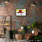 Jarome Iginla Flames Shooting - Framed Canvas - 31" x 22"-Officially licensed by the NHL and NHLPA