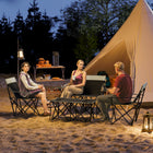 Outsunny 4 Piece Portable Camping Table and Chairs-600D polyester fabric offers excellent tear and splash resistance