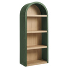 Modway Caleb 4 Arched Display Shelf Bookcase - Hunter Green-Arched Frame