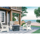 Suncast Adirondack Chair with Storage - Dove Grey/Ice Cube-Modern wood grain texture.