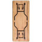 Flash Furniture 30" x 72" Rectangular Wood Folding Banquet Table with Clear Coated Finished Top-.5'' Thick Plywood Top
