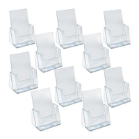 Azar Desktop/Countertop Vertical Acrylic Brochure Holder - 5.5" x 8.5" - Clear - 10 Pack-Sold in Pack of 10