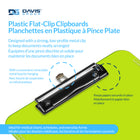 Davis Group Transparent Clipboards - Letter Size - 9" W x 12" H - Neon Green - 6 Pack-Transparent Blue