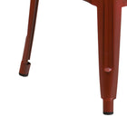 Flash Furniture 30" High Backless Distressed Kelly Red Metal Indoor-Outdoor Barstool-Backless Design