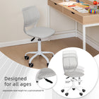 Homy Casa Colorful Fabric Teen Task Chair - Verita Grey-Modern Design: The sleek and contemporary look fits seamlessly into any teen's room or study area