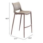 Zuo Ace Barstool - Brown/Walnut - Set of 2-6