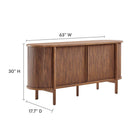 Modway Cadence 63" Curved Sideboard - Walnut-Wood Grain Laminate