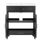 Modway Steamforge 30" Bathroom Vanity Cabinet - Black/Walnut-7