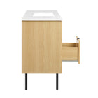 Modway Chaucer 48" Single Sink Bathroom Vanity - Oak/White-Assembly Required