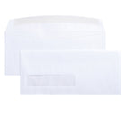 SupremeX E.Z. Open  Envelopes with Window - #10 - 24lb. - 4-1/8" x 9-1/2" - White - Box of 500-24lb