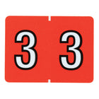 Pendaflex Numeric End Tab Dark Orange Filing Labels - 3 - 500 Pack-Compatible with DataFile L8700 series labels
