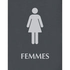 Headline Sign Century Series ADA Signs, Men/Women Combo Pack, French (Hommes/Femmes)-6" x 9"