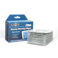 Emzone Screen Cleaning Wipes - 50 Wipes/Pack - 12 Packs-Lint free moist wipes safely clean surfaces