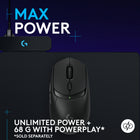 Logitech G309 LIGHTSPEED Wireless Lightweight Gaming Mouse - Black-What’s in the Box: G309 LIGHTSPEED computer gaming mouse, LIGHTSPEED receiver, receiver extender cable, AA battery, grip tape, user documentation