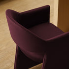 Modway Talia 37" Performance Velvet Counter Stool - Mulberry-Wide Angular Armrests