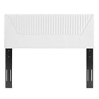 Modway Patience Channel Tufted Performance Velvet Full/Queen Headboard - White-Plywood & MDF Frame