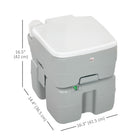 HOMCOM Outdoor Portable Travel Toilet with Level Indicator - 20 L-Perfect for hiking, fishing, picnics and many other outings