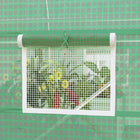 Outsunny Walk-in Greenhouse with Roll Up Door & 6 Mesh Windows - 6.6' x 11' x 7'- Zippered roll up door for easy access and can be attached to top to stay open
 