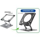 Uncaged Ergonomics RISE Swivel Adjustable Laptop Stand with Riser - Black-The Swivel laptop stand is very lightweight