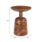 Zuo Kelk Side Table - Walnut-6