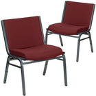 Flash Furniture HERCULES Series Big & Tall Fabric Stack Chair - Burgundy - 2 Pack-Set of 2 Multipurpose Stack Chairs