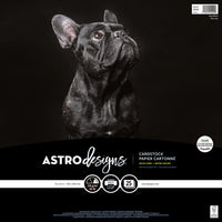Astrodesigns Cardstock Paper - 12" x 12" - Black - 25 Pack -Acid-Free and Lignin-Free Printing Paper