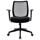 Staples Essentials Mesh Back Fabric Task Chair - Black-Adjustable seat height, tilt tension, and tilt lock